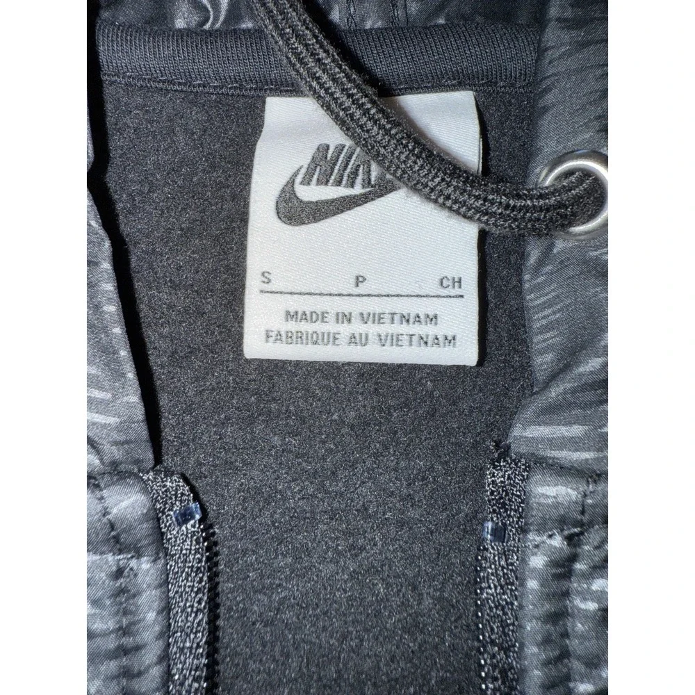 Nike Sportswear Fleece Windbreaker Hoodie Black Pullover Half Zip S‎ Women's